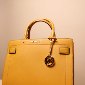 Large Michael Kors leather bag gold