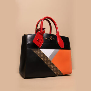Louis Vuitton's Orange and Black Leather Mirror Bag