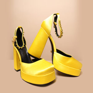 Yellow heel Women Shoe